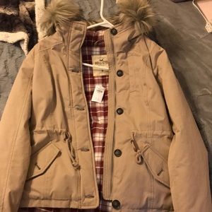 Hollister Winter Coat With Removable Fur Hood
